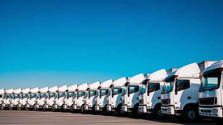 Fleet of modern commercial trucks — Truck Finance Australia
